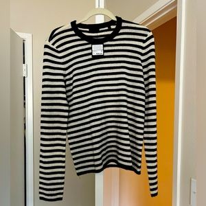 ATM Striped sweater - black